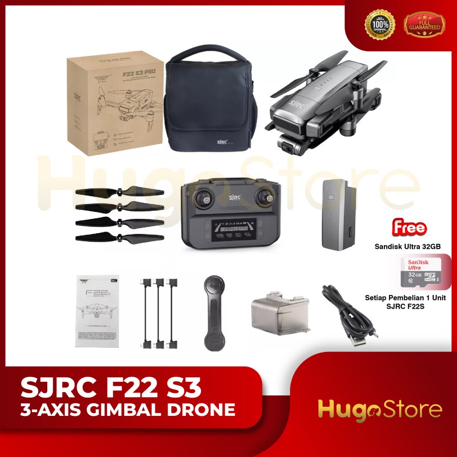 SJRC ROX F22 S3 Pro GPS 3-Axis Gimbal 4K 6KM 40 Min RC Quadcopter - Image 4
